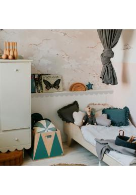 Sada nálepiek na stenu sivé polkruhy