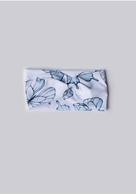 Čelenka s potlačou motýľov I LOVE MILK v bielej farbe v zľave