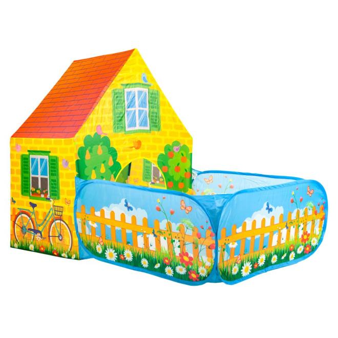Domčekový stan so záhradkou pre deti