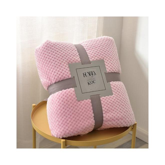E-shop Ružová žakárová deka - 180x200 cm