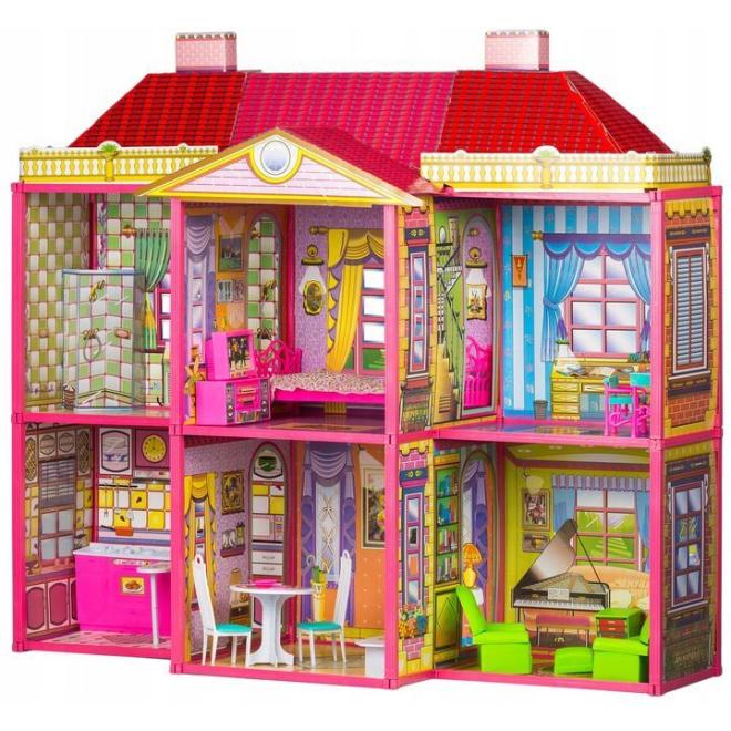 E-shop Ružový domček pre bábiky s nábytkom