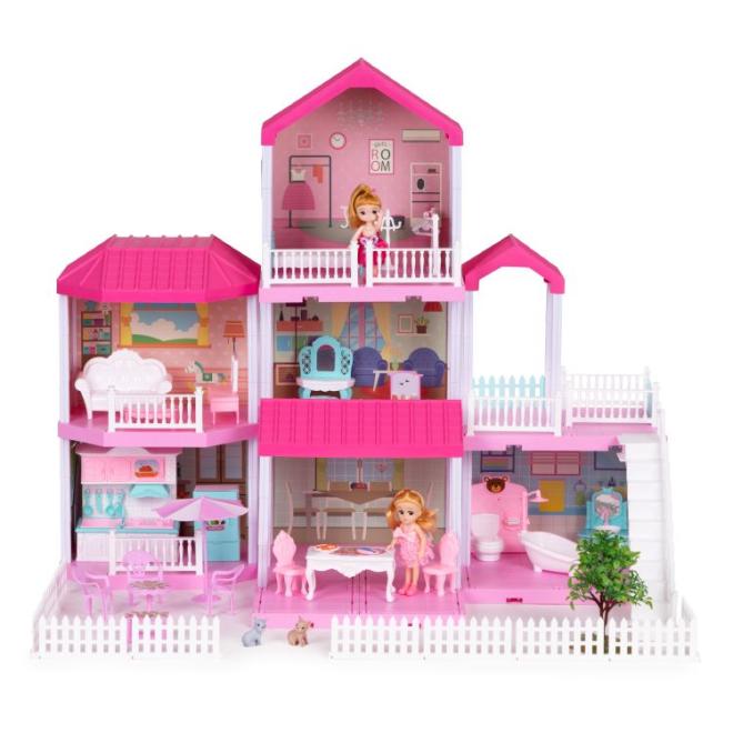 E-shop Ružový domček pre bábiky s dvorom