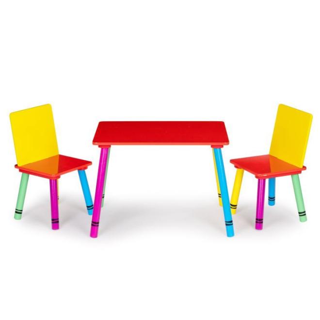 E-shop Farebný set stola a 2 stoličiek