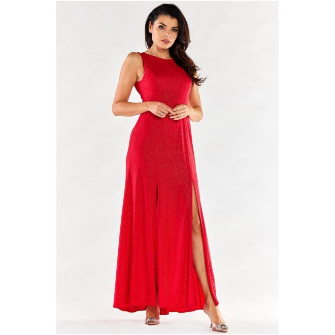 E-shop Dlhé trblietavé šaty červenej farby