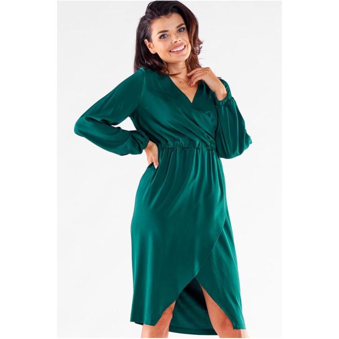 Elegantné dámske šaty v zelenej farbe