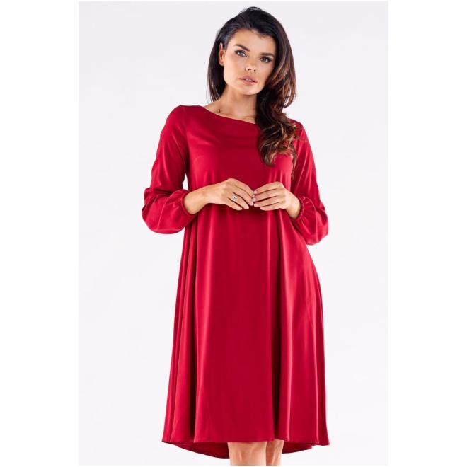 E-shop Červené lichobežníkové šaty