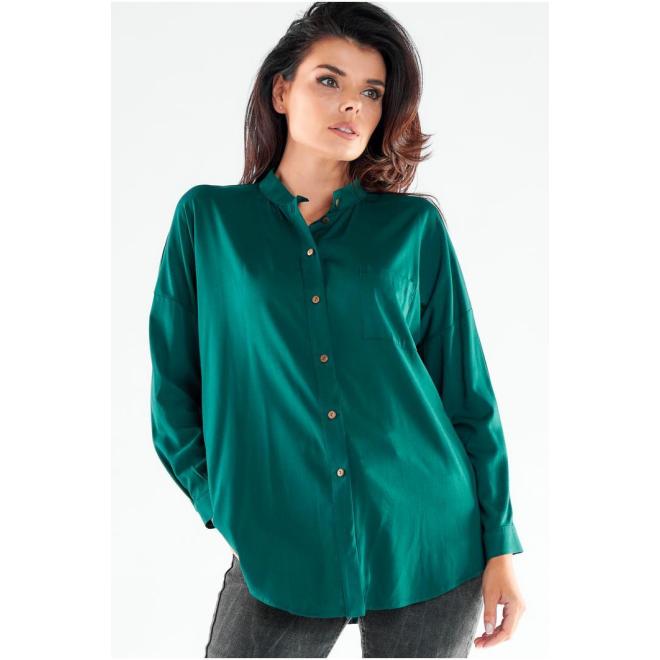 E-shop Dámska elegantná košeľa zelenej farby