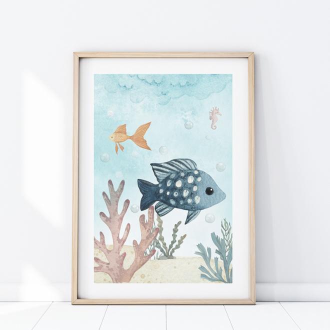 E-shop Dekoračný plagát s rybkami