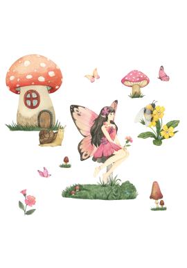 Sada nálepiek s motívom lesnej víly