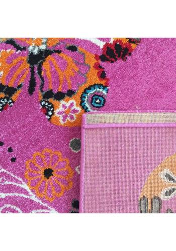 Ružový koberec s motívom Motýle