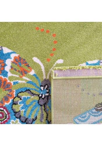 Zelený koberec s motívom Motýle