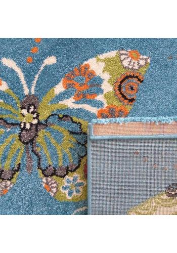 Modrý koberec s motívom Motýle