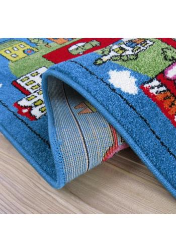 Farebný koberec s motívom mesta