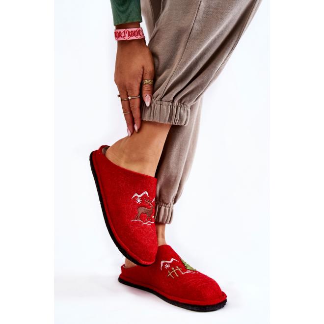 E-shop Červené dámske papuče Big Star s potlačou