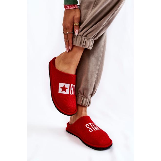 E-shop Dámske červené papuče Big Star s potlačou