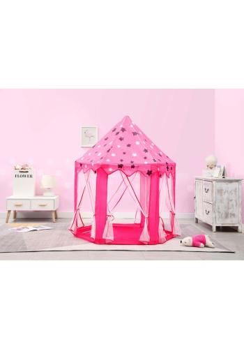 Ružový vežový stan pre dievčatá