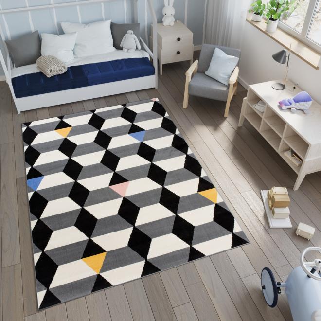 E-shop Moderný sivý koberec so vzorom