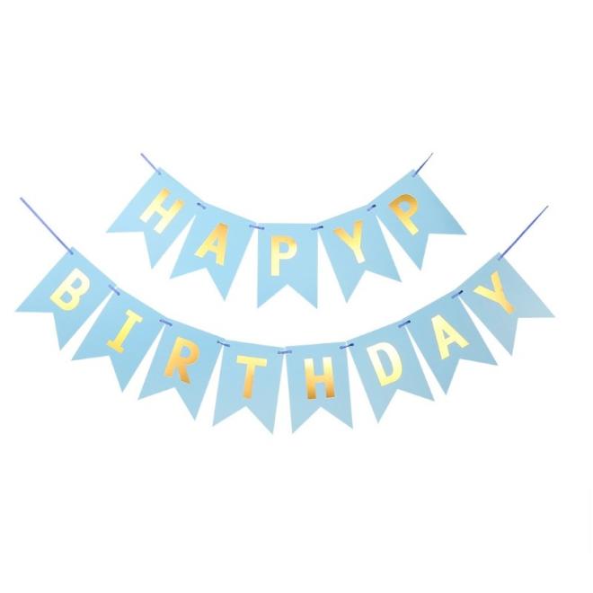 E-shop Girlanda s nápisom HAPPY BIRTHDAY v modrej farbe