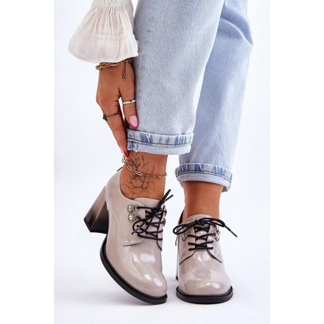 E-shop Dámske sivé topánky na podpätku