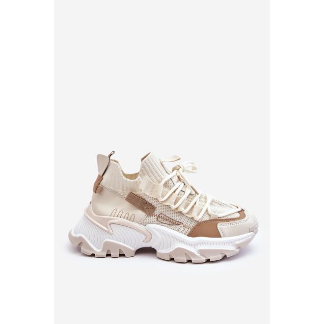 E-shop Dámske bielo-béžové sneakersy