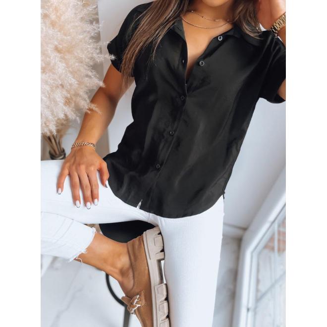 E-shop Elegantná dámska košeľa čiernej farby