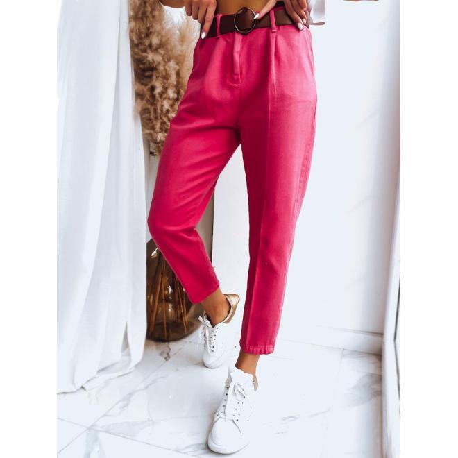 E-shop Ružové cigaretové nohavice pre dámy