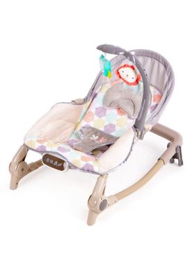 Béžové hojdacie lehátko s vibrovaním