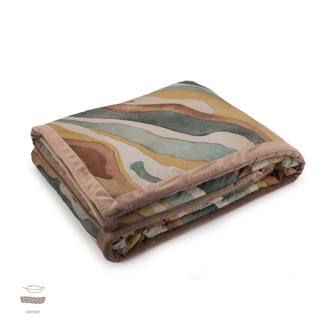 E-shop Teplá zamatová deka z kolekcie dúhová hora