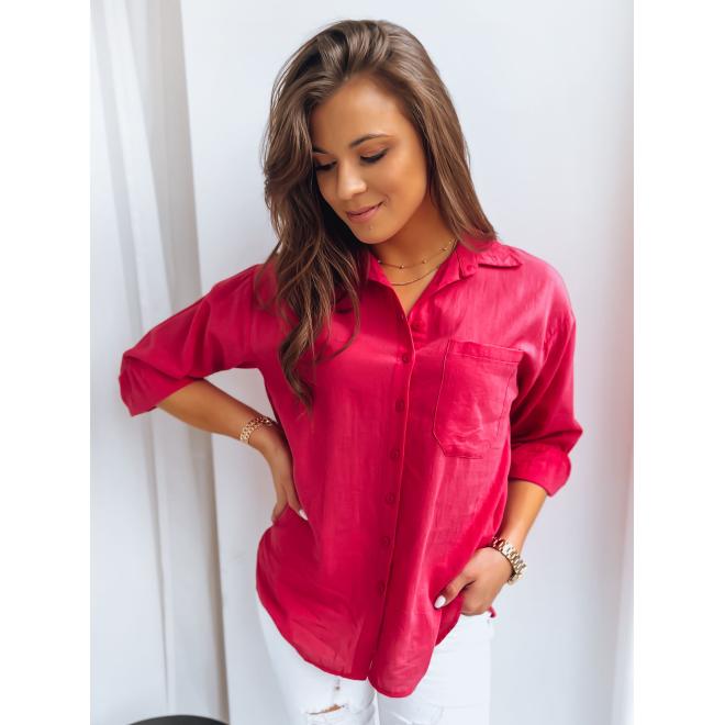 E-shop Elegantná dámska košeľa fuchsiovej farby