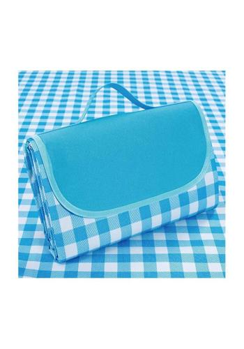 Pikniková podložka modro-bielej farby