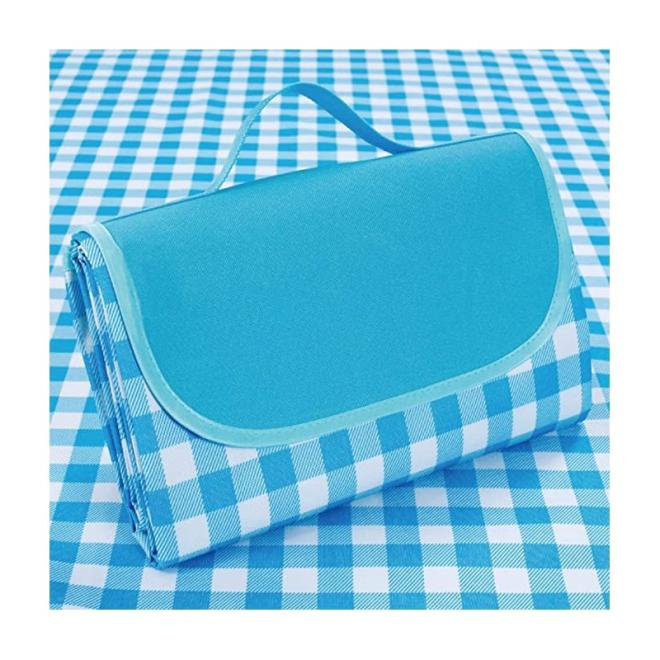 Pikniková podložka modro-bielej farby