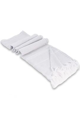 Bavlnený plážový ručník v sivej farbe - 100x180 cm