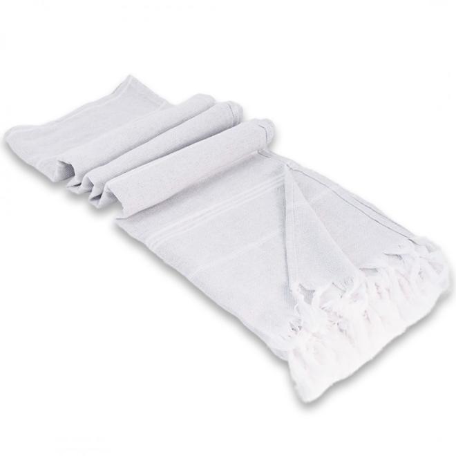 E-shop Bavlnený plážový ručník v sivej farbe - 100x180 cm
