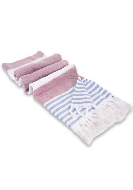 Bavlnený ručník v bordovej farbe - 100x180 cm