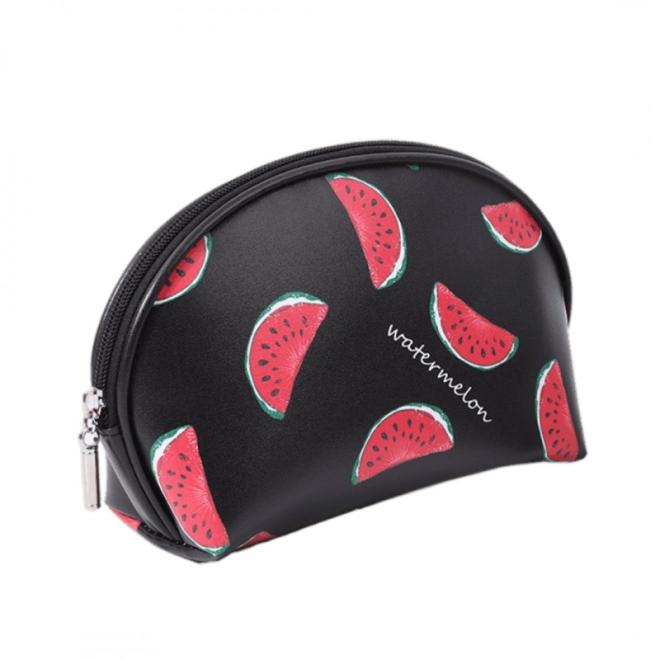 E-shop Kozmetická taška s melónmi v čiernej farbe