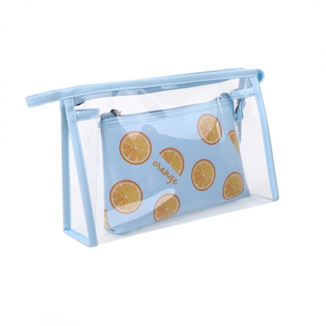 E-shop Kozmetická taška 2v1 s pomarančami v modrej farbe