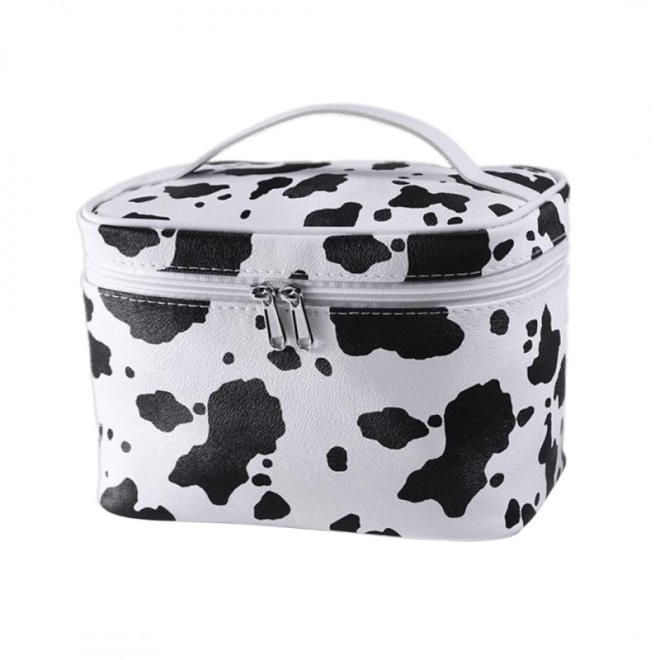 E-shop Biely kozmetický kufrík s fliakmi