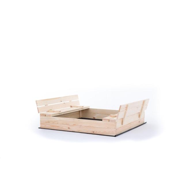 Uzatvárateľné detské pieskovisko s lavičkami - 140x140 cm