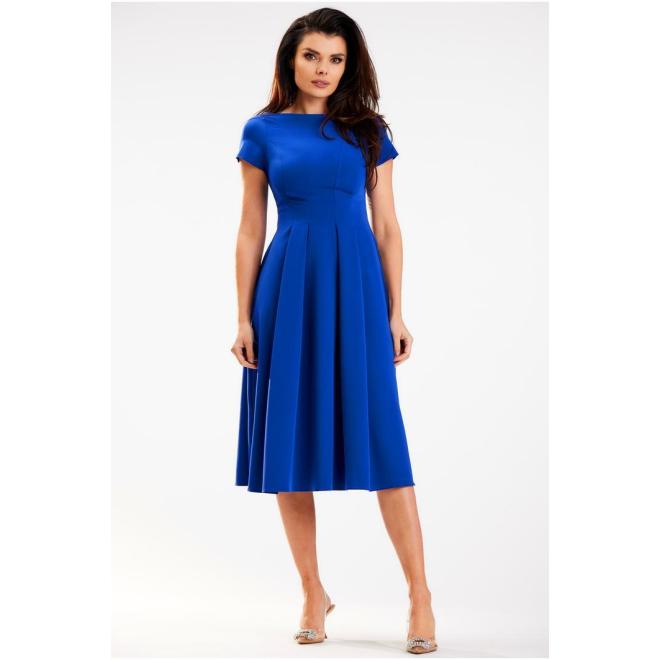 E-shop Dámske elegantné midi šaty v modrej farbe