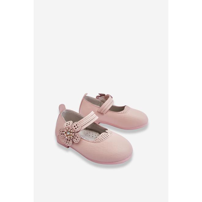 E-shop Dievčenské ružové balerínky s ozdobou