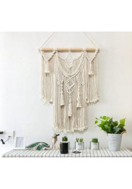 Pletená ozdoba makramé na stenu