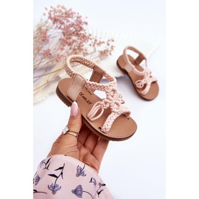 E-shop Dievčenské sandále ružovej farby