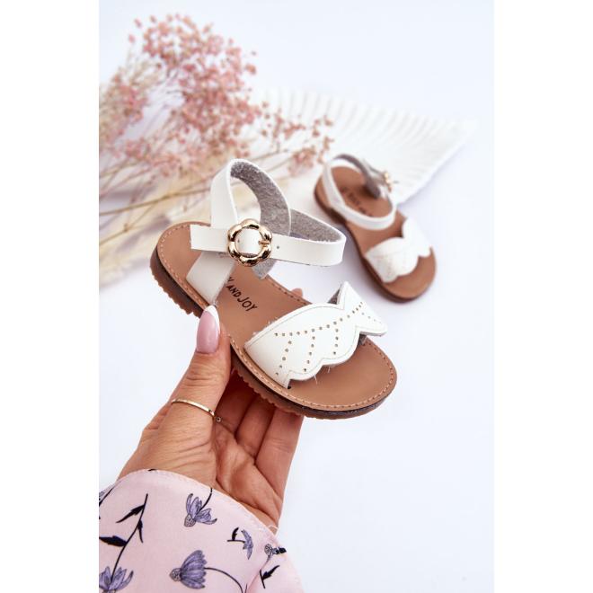E-shop Dievčenské sandále v bielej farbe