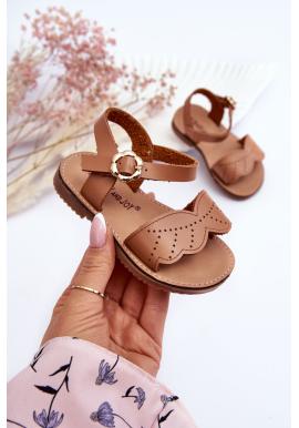 Hnedé sandále pre dievčatá