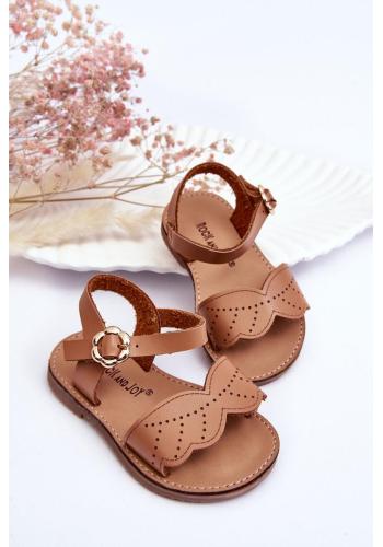 Hnedé sandále pre dievčatá