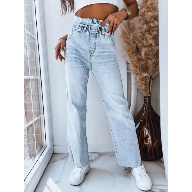 E-shop Zvonové dámske džínsy s vysokým pásom