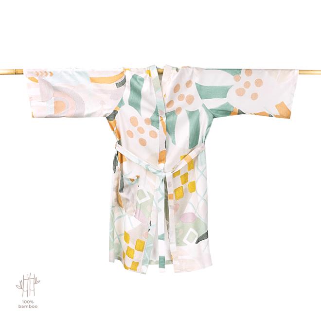E-shop Bambusové detské kimono z kolekcie Pastelové vzory