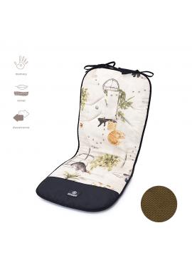 Obojstranná vložka do kočiara s pamäťovou penou a zamatom - mačacie príbehy