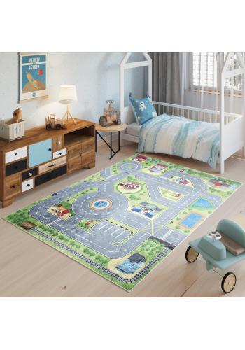 Koberec s motívom mesta pre deti