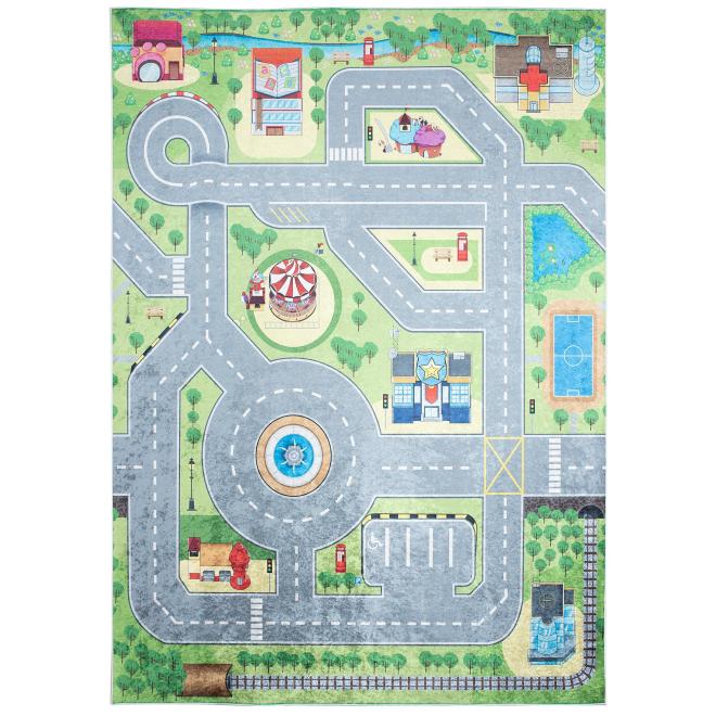 Koberec s motívom mesta pre deti
